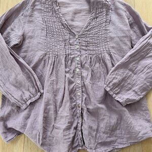 Grizas Linen Blouse Mauve XL